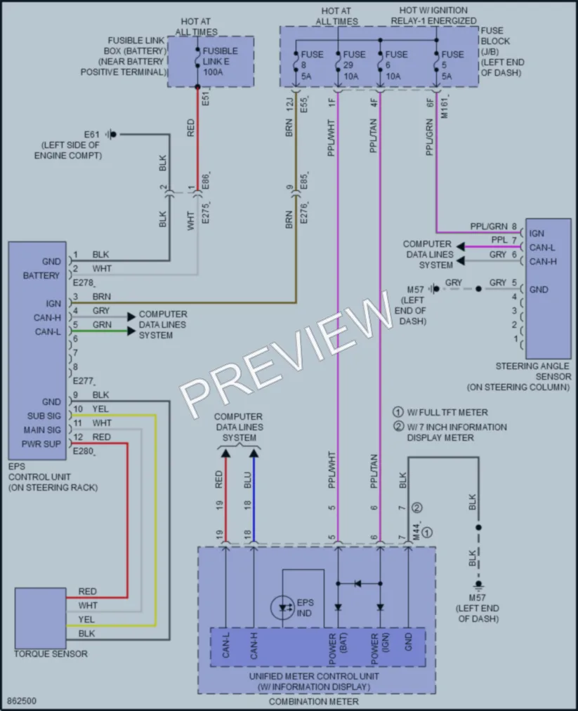2024 Nissan Pathfinder Electronic Power Steering wiring diagram preview