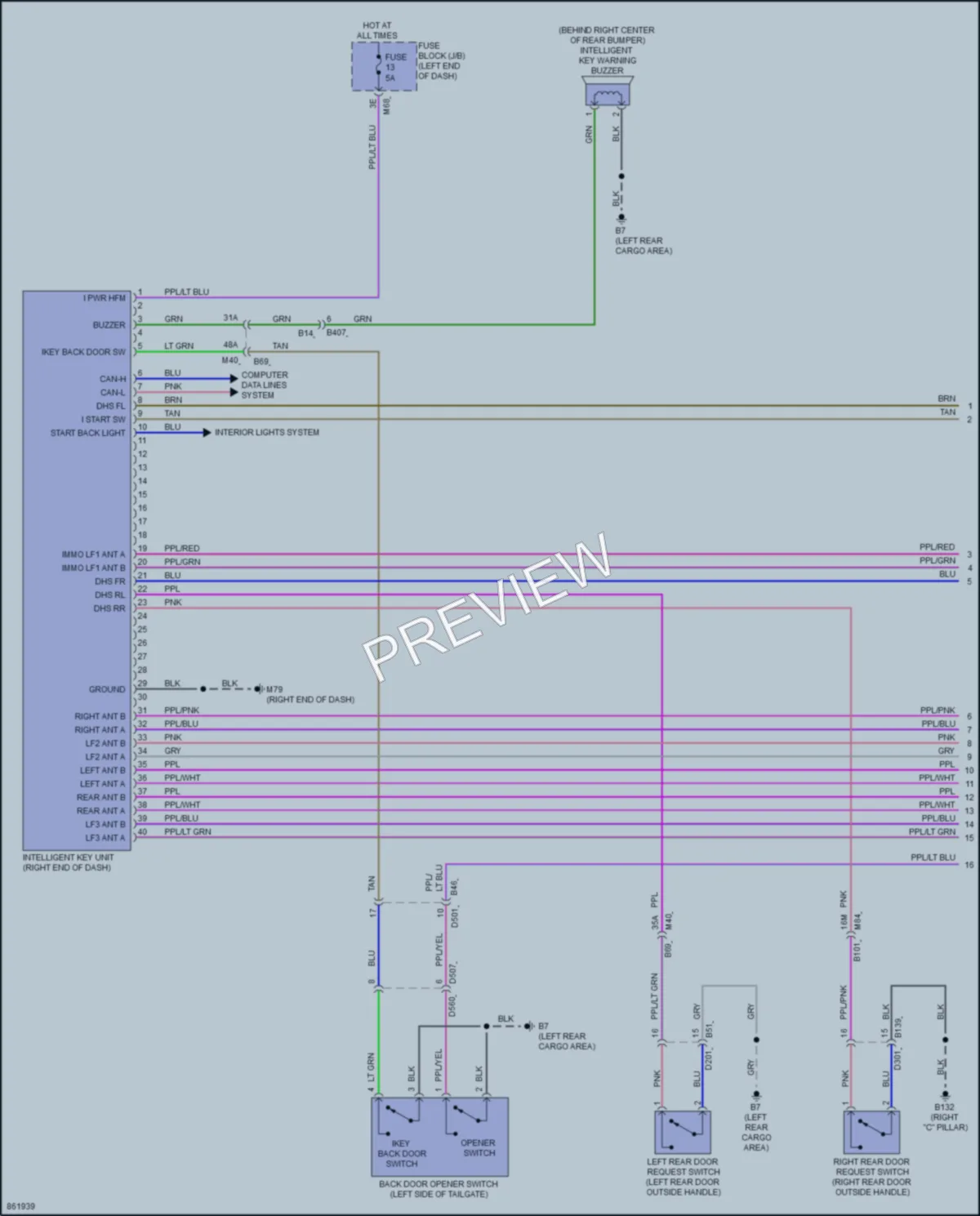 2024 Nissan Pathfinder Power Door Locks wiring diagram preview