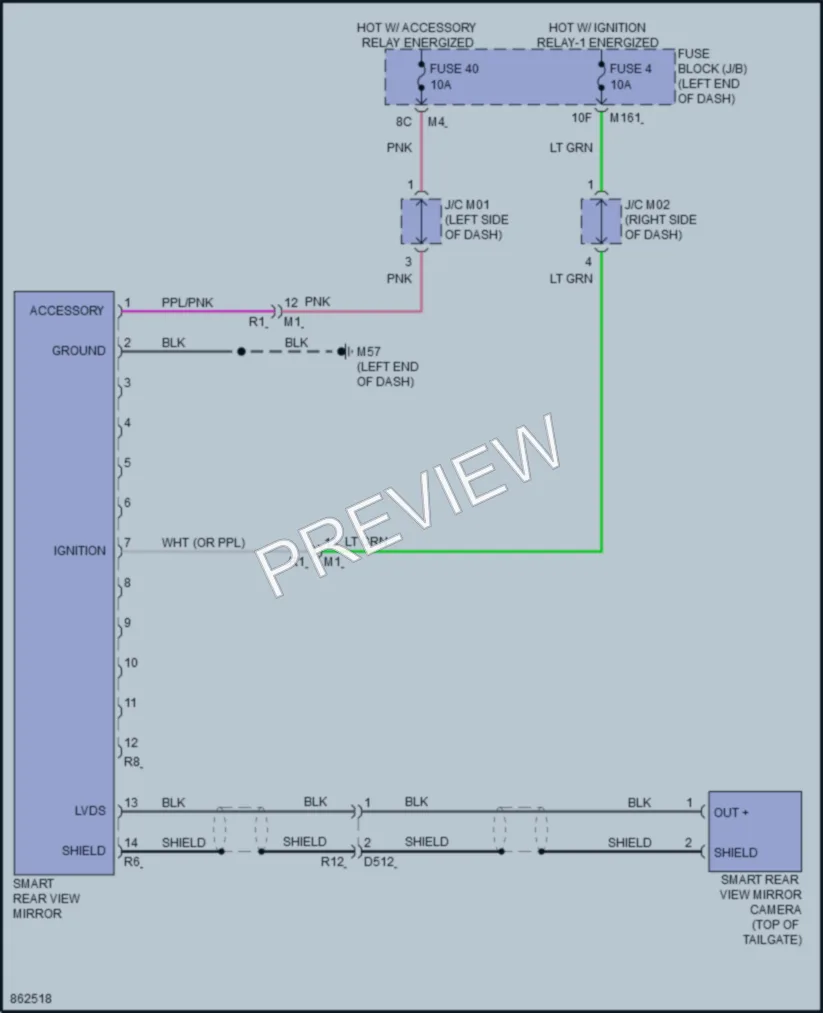 2024 Nissan Pathfinder Power Mirrors wiring diagram preview