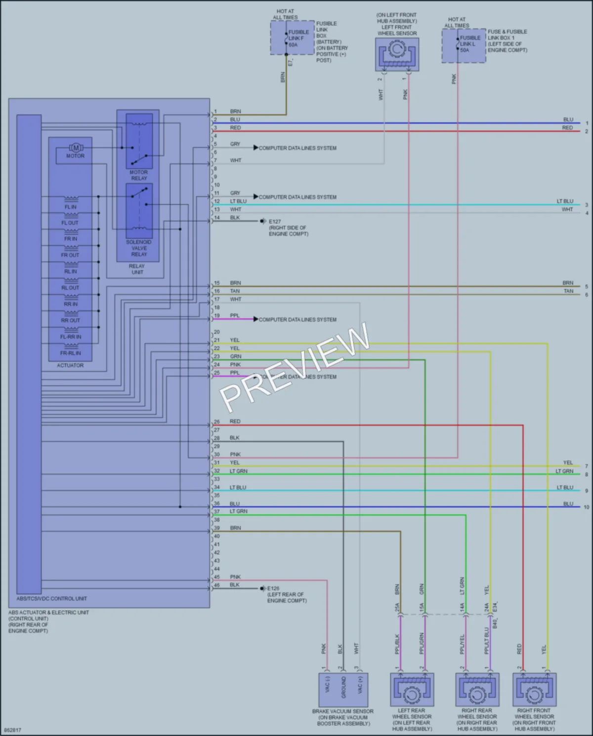 2024 Nissan Rogue Anti Lock Brakes wiring diagram preview