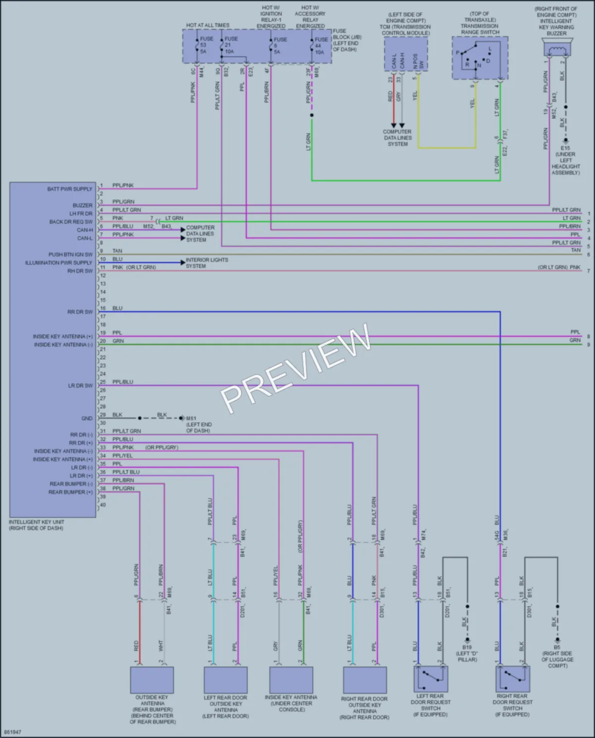 2024 Nissan Rogue Power Door Locks wiring diagram preview