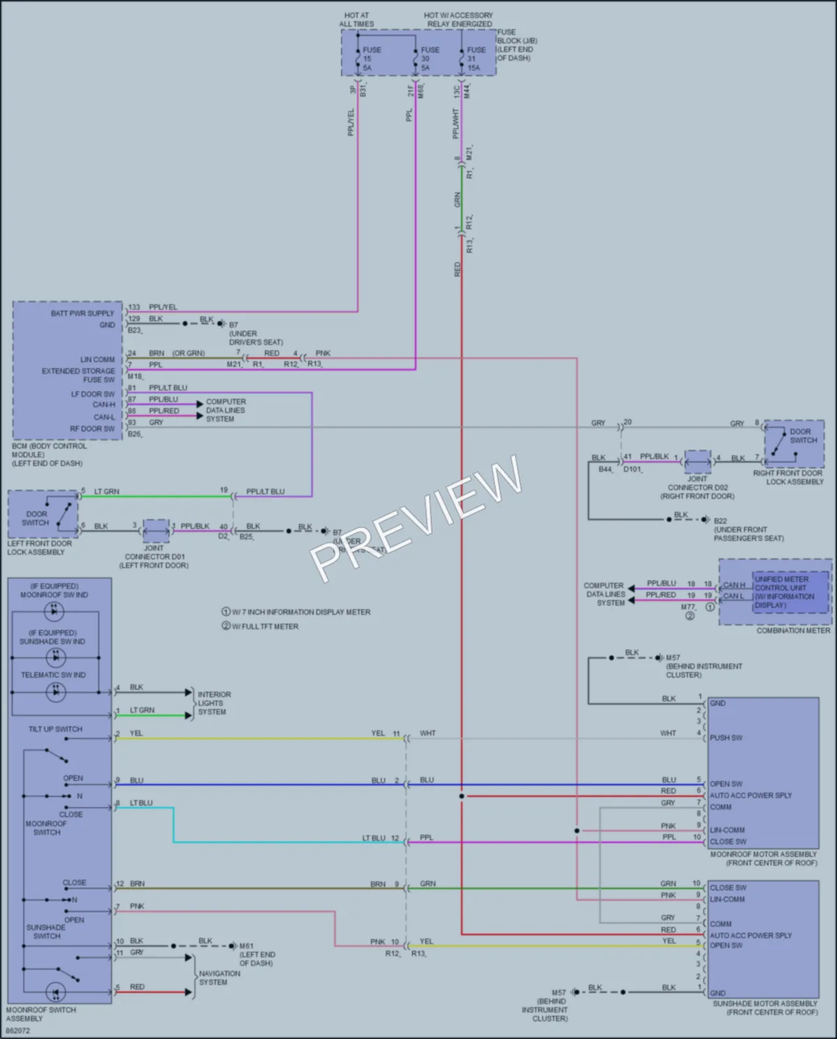 2024 Nissan Rogue Power Top Sunroof wiring diagram preview