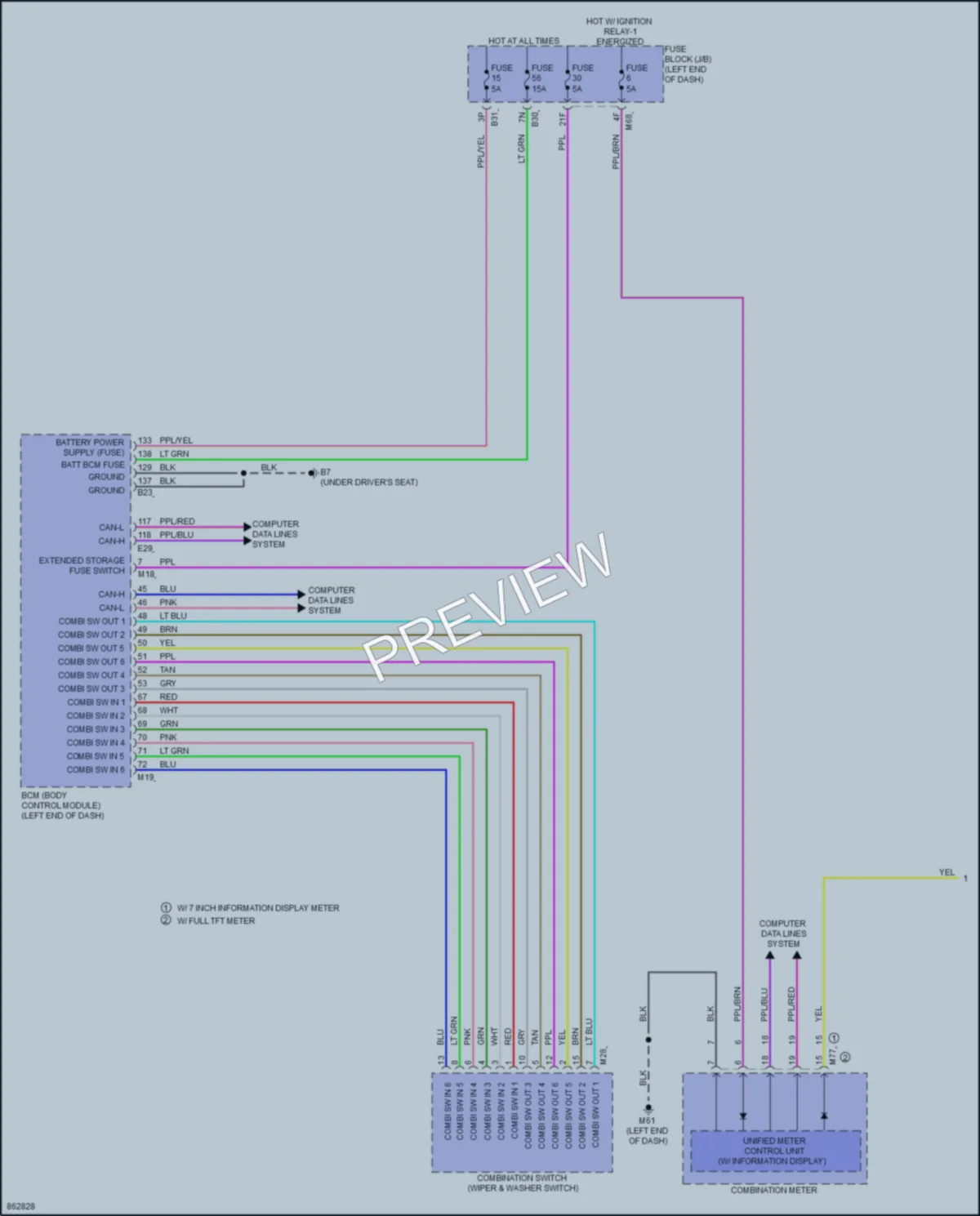 2024 Nissan Rogue Wiper Washer wiring diagram preview