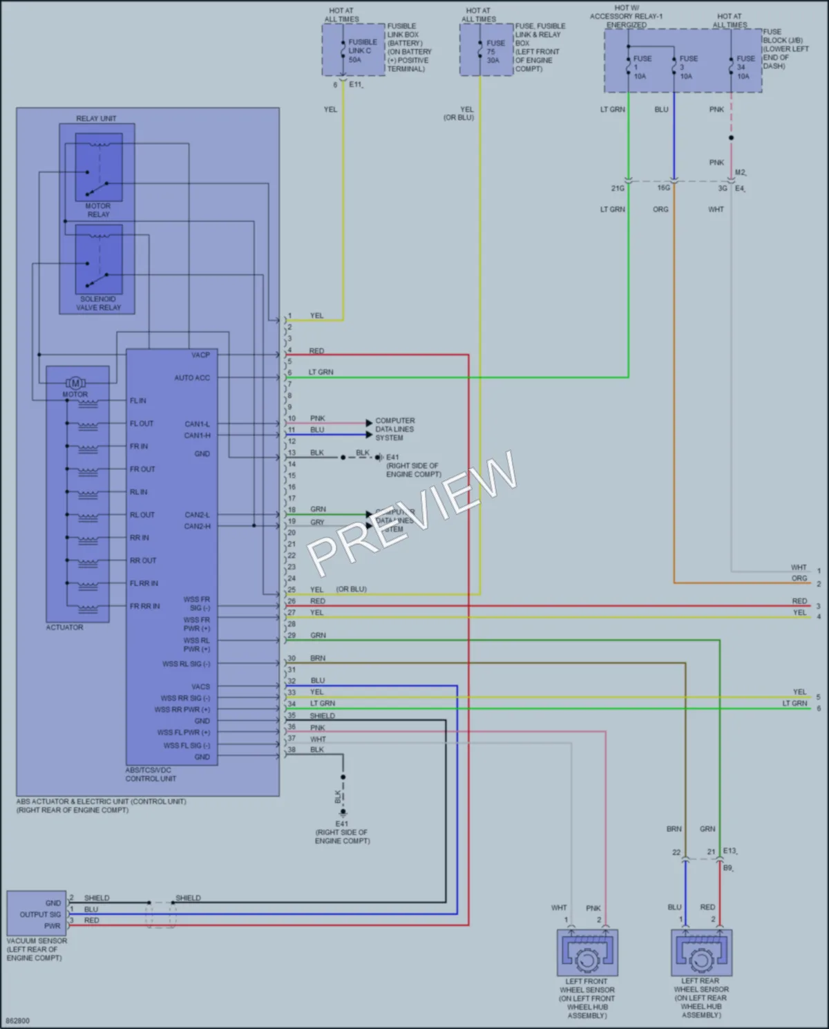 2024 Nissan Sentra Anti Lock Brakes wiring diagram preview
