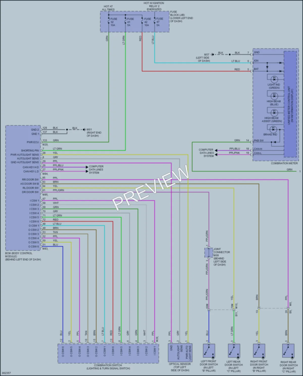 2024 Nissan Sentra Headlights wiring diagram preview