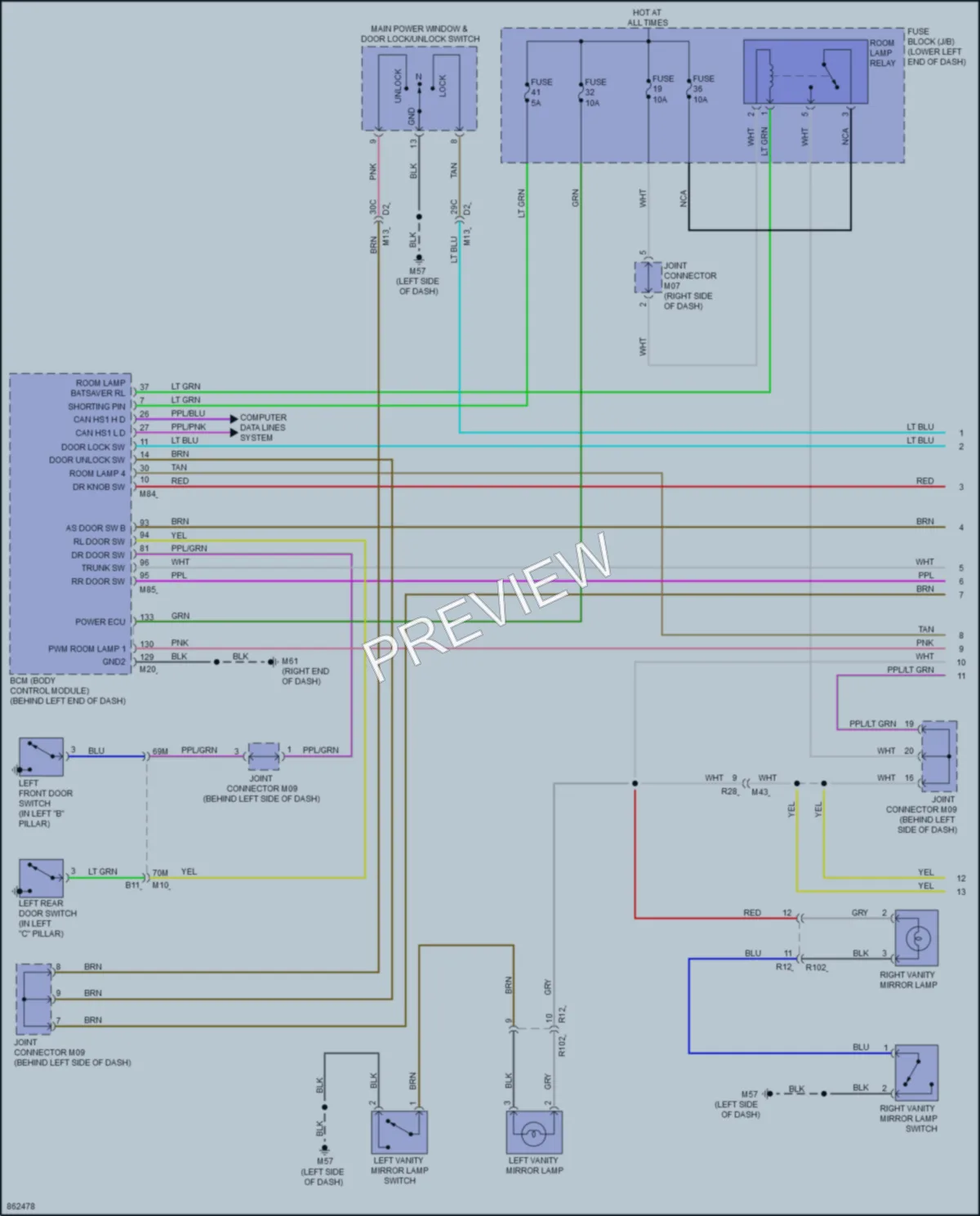 2024 Nissan Sentra Interior Lights wiring diagram preview