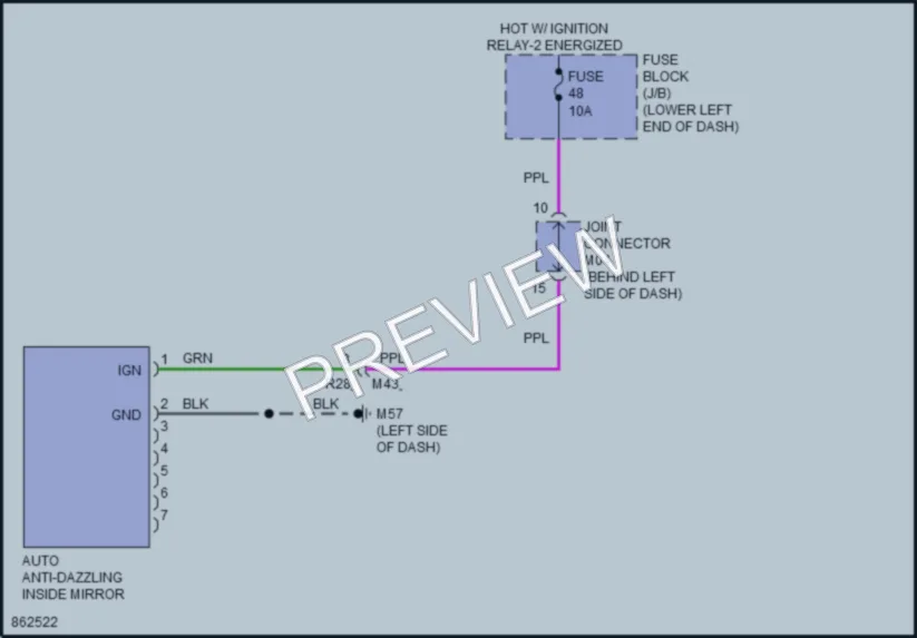 2024 Nissan Sentra Power Mirrors wiring diagram preview