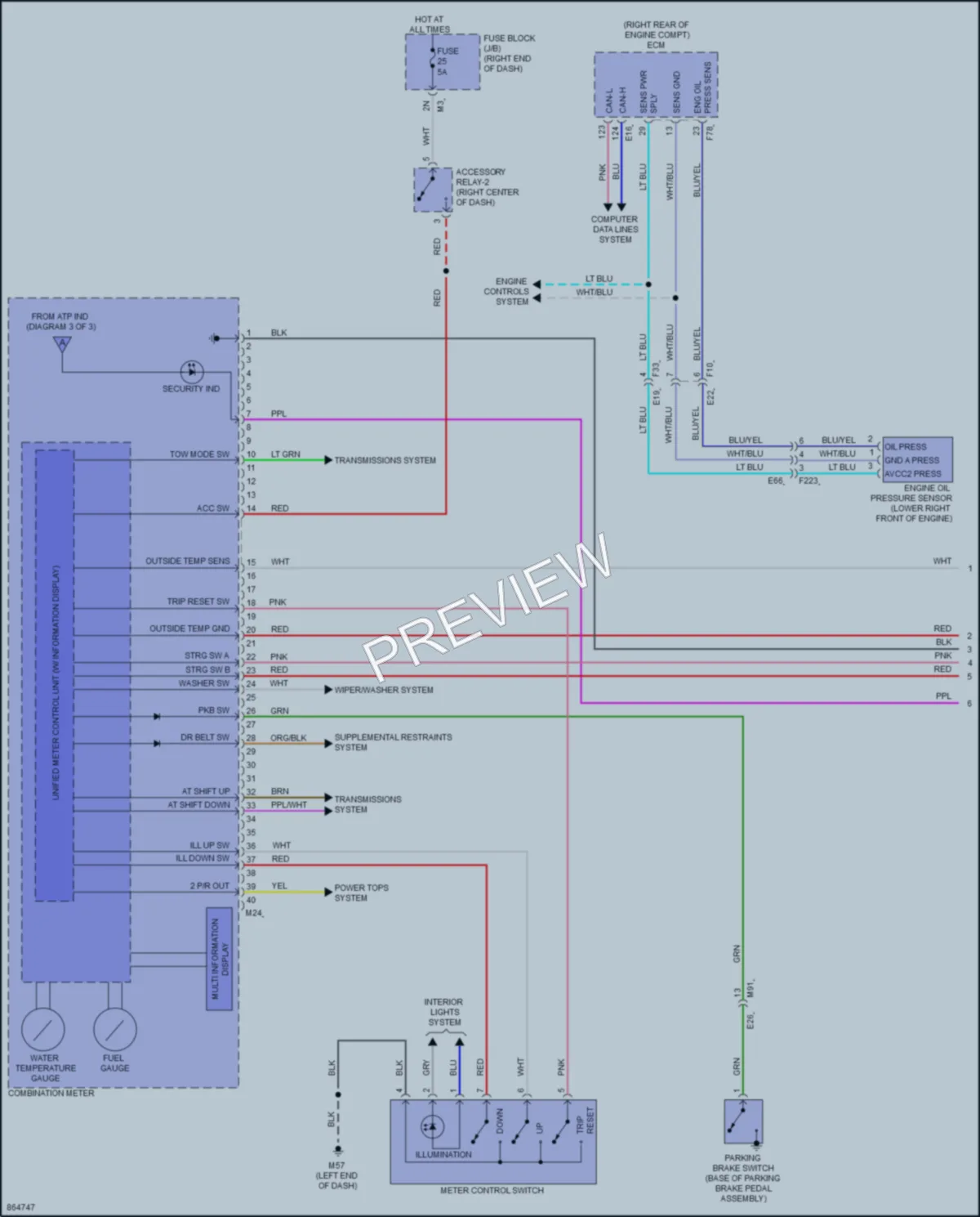 2024 Nissan Titan Instrument Cluster wiring diagram preview