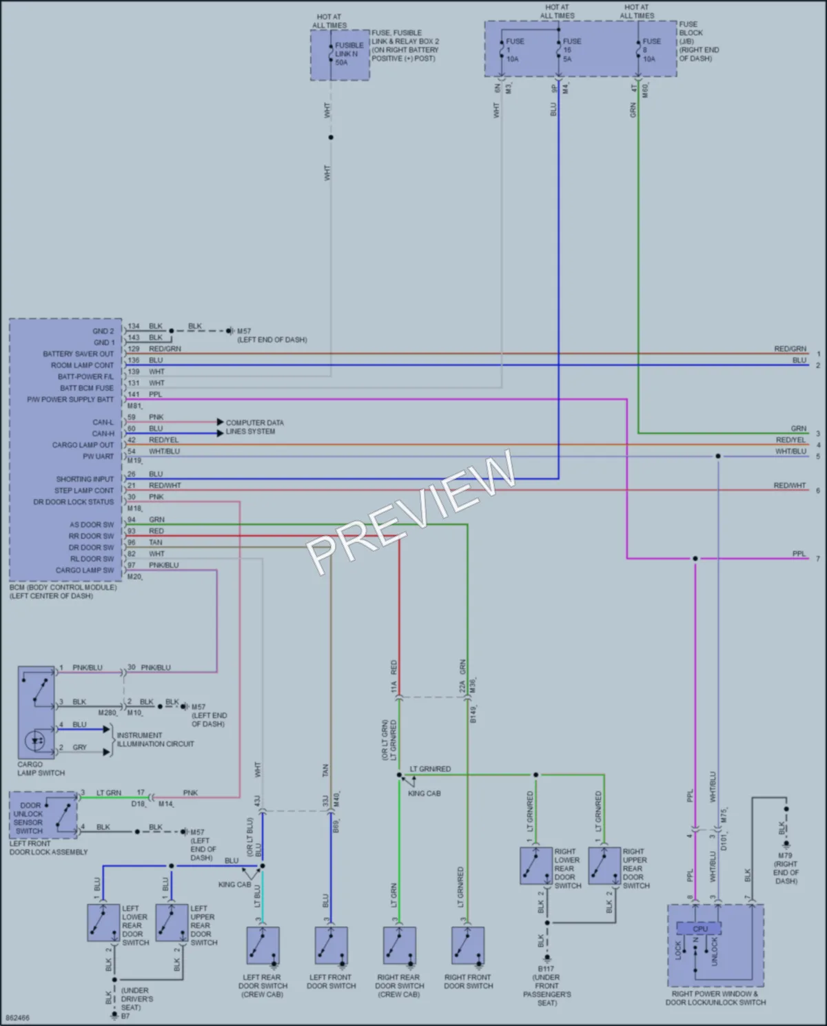 2024 Nissan Titan Interior Lights wiring diagram preview