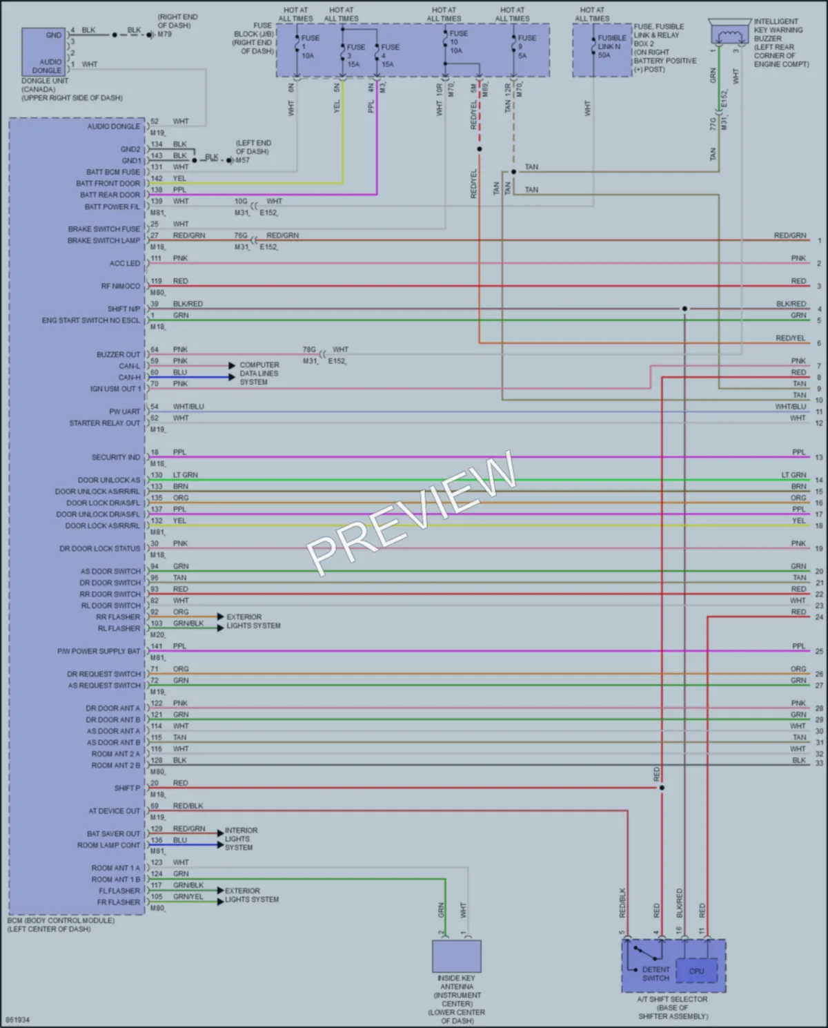 2024 Nissan Titan Power Door Locks wiring diagram preview