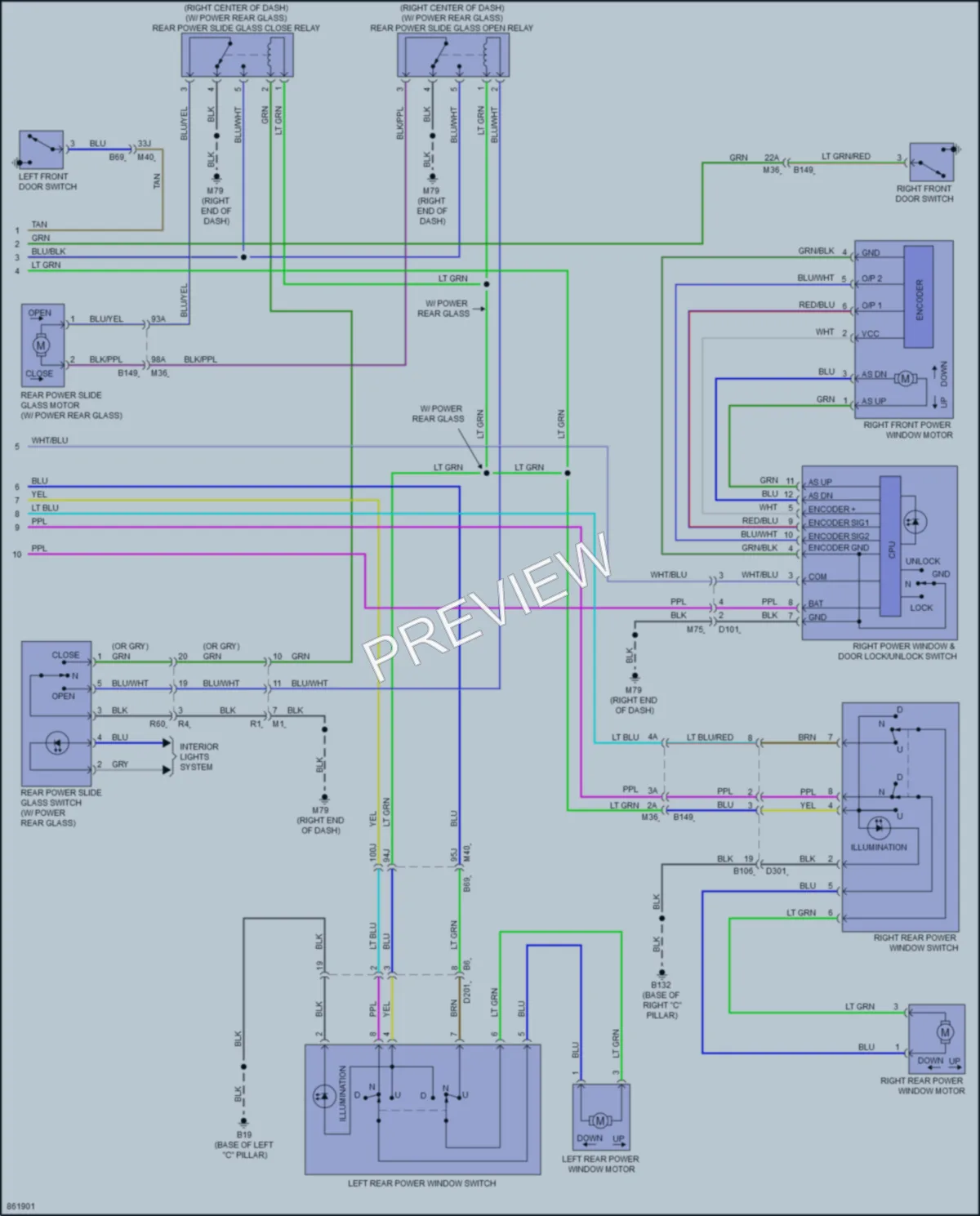 2024 Nissan Titan Power Windows wiring diagram preview