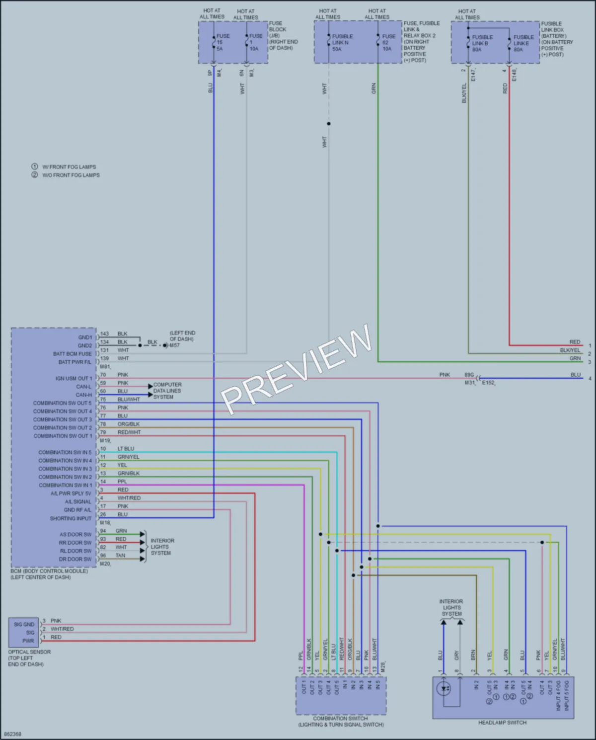 2024 Nissan TitanXD Headlights wiring diagram preview