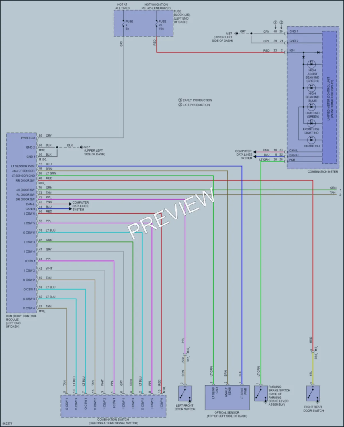 2024 Nissan Versa Headlights wiring diagram preview