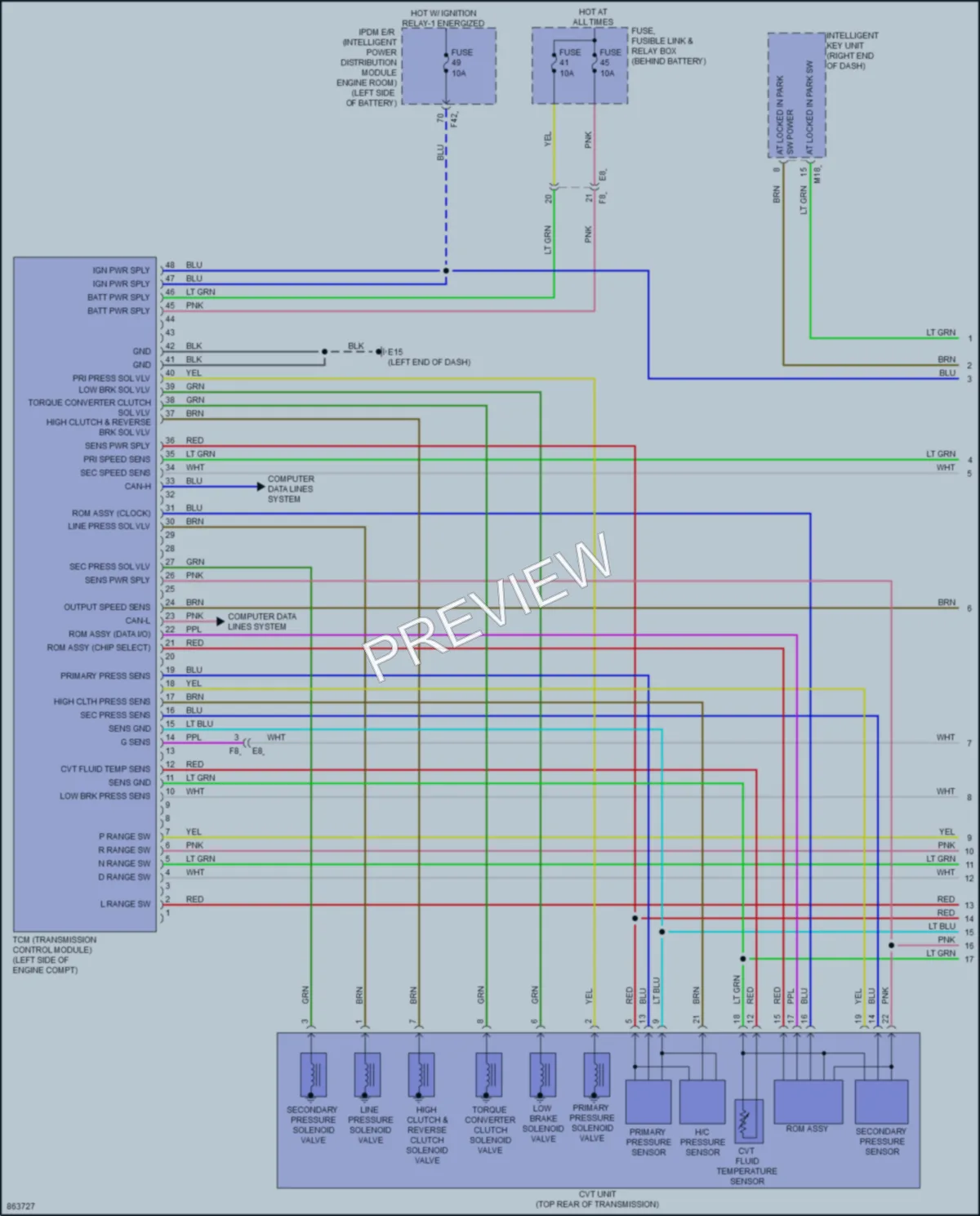 2024 Nissan Versa Transmission wiring diagram preview