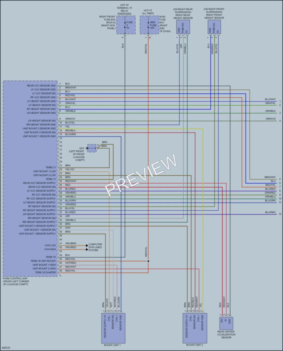 2024 Porsche 718Boxster Electronic Suspension wiring diagram preview