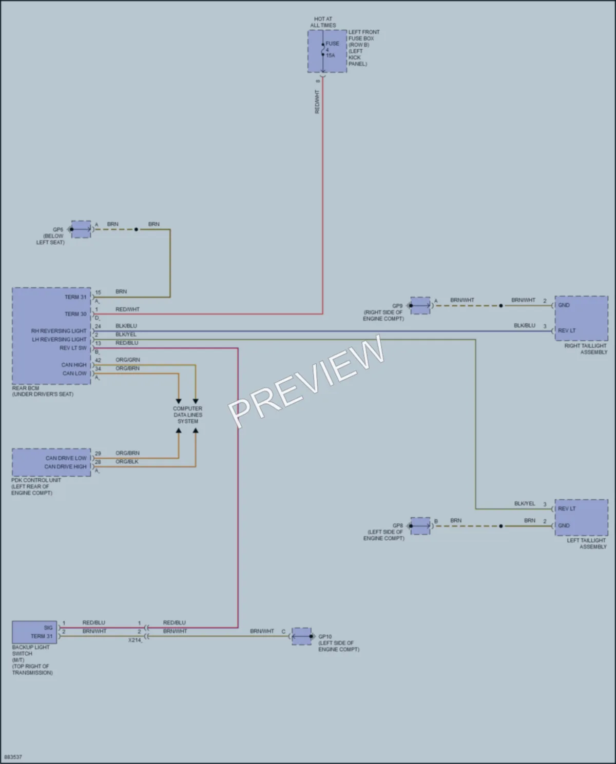 2024 Porsche 718Boxster Exterior Lights wiring diagram preview