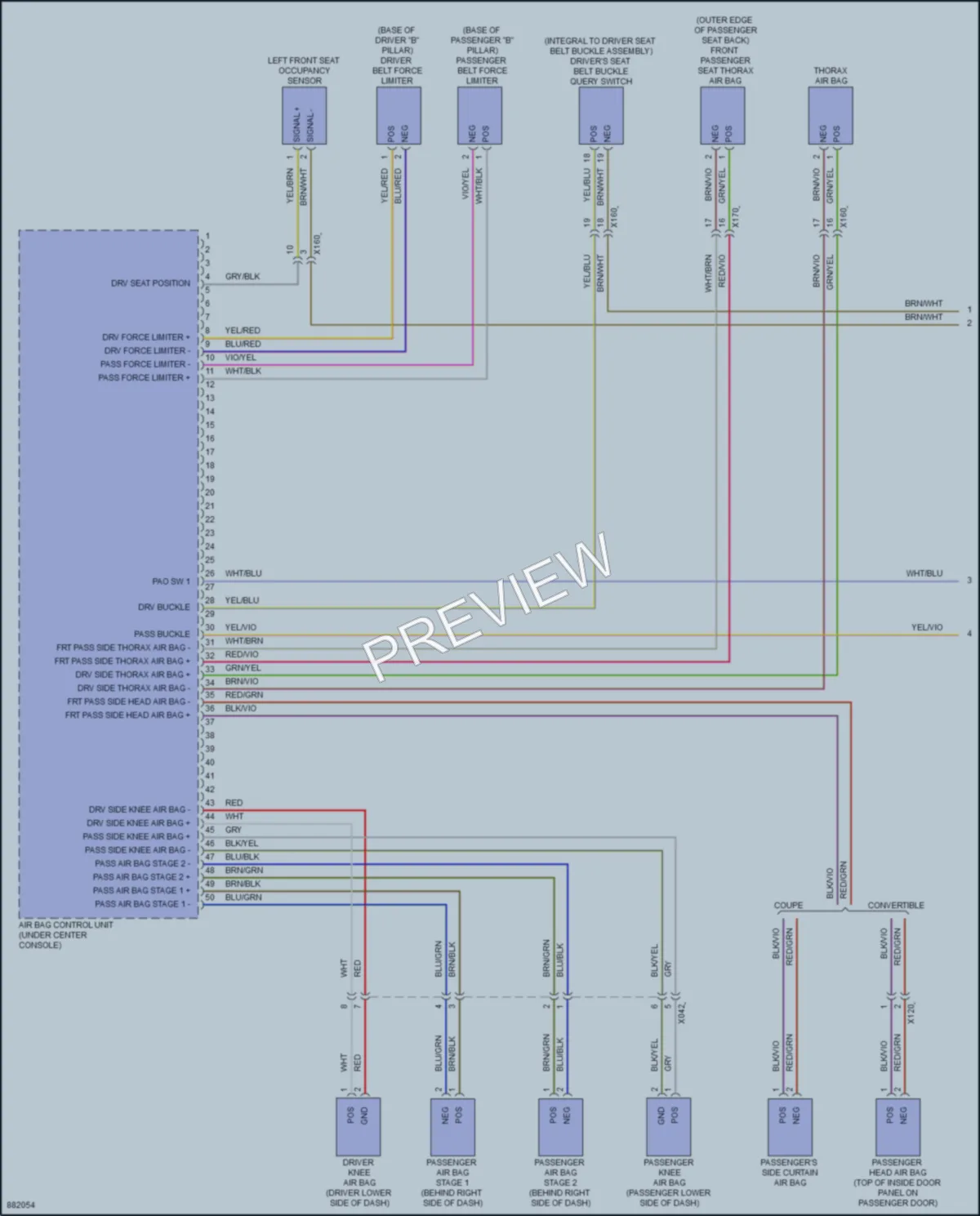 2024 Porsche 718Boxster Supplemental Restraints wiring diagram preview