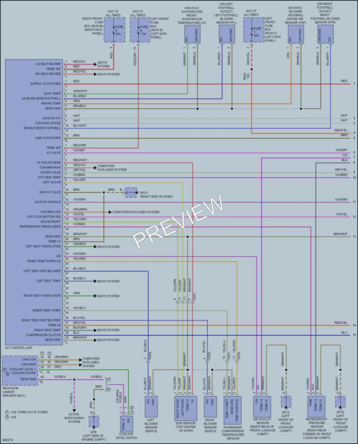2024 Porsche 718Cayman Air Conditioning wiring diagram preview