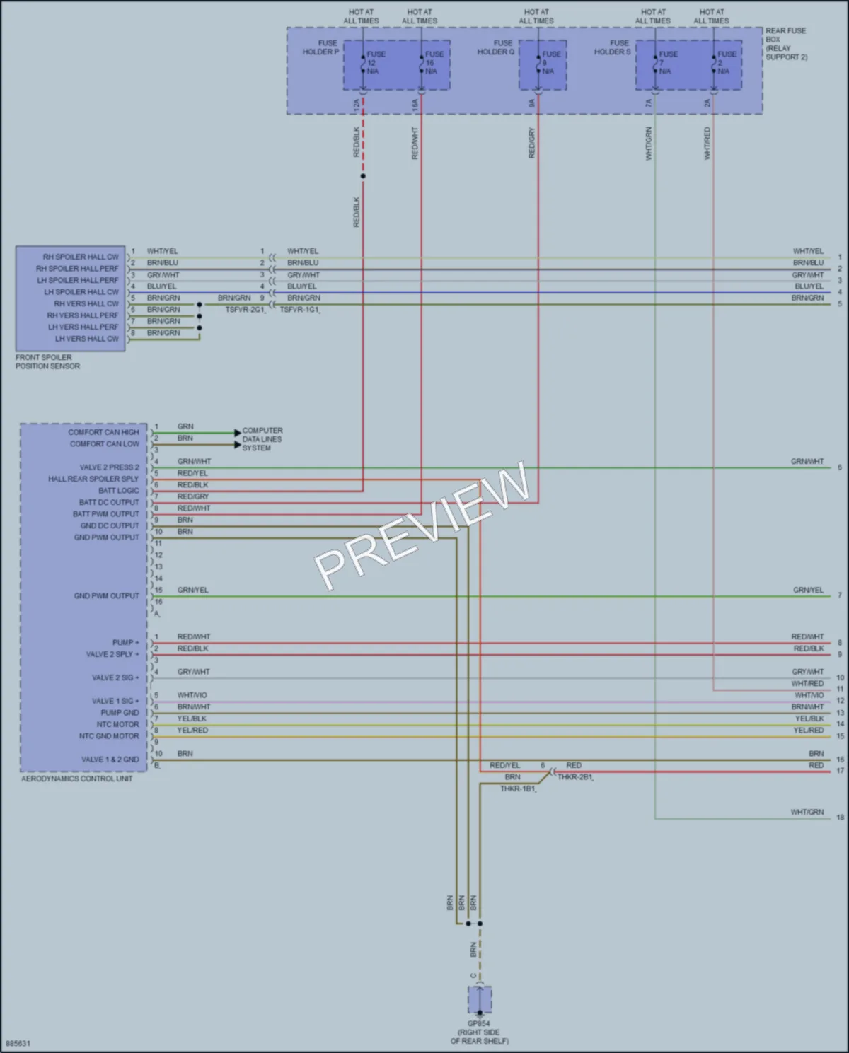 2024 Porsche 911 Active Bodyworks wiring diagram preview