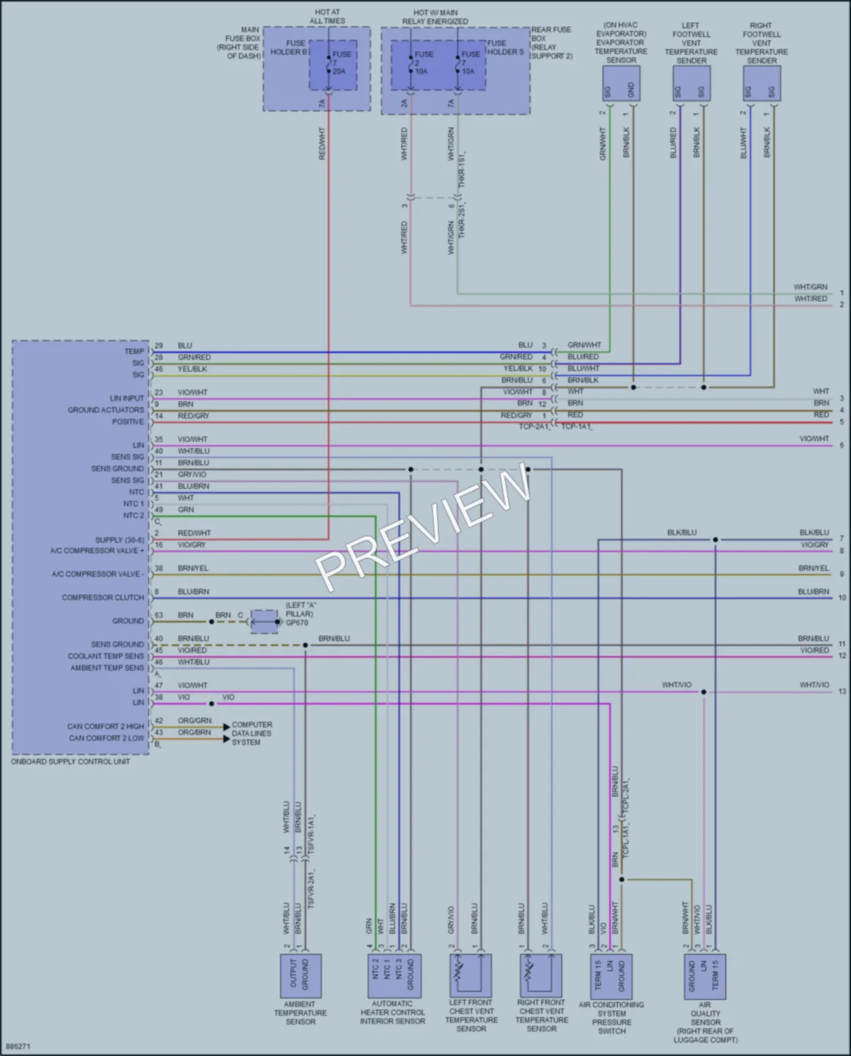 2024 Porsche 911 Air Conditioning wiring diagram preview
