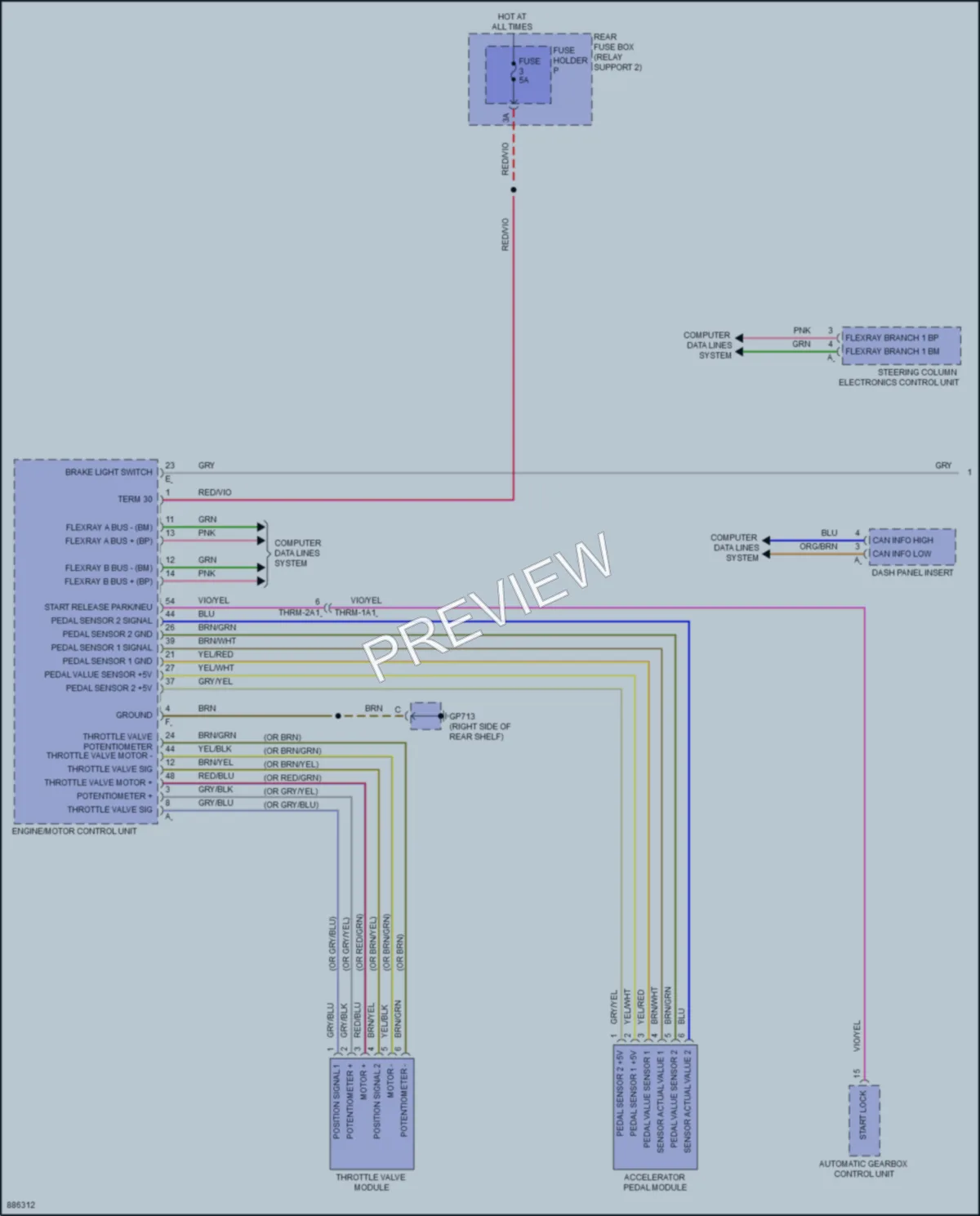 2024 Porsche 911 Cruise Control wiring diagram preview