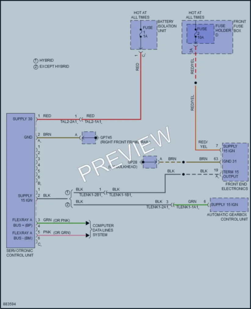 2024 Porsche Cayenne Electronic Power Steering wiring diagram preview