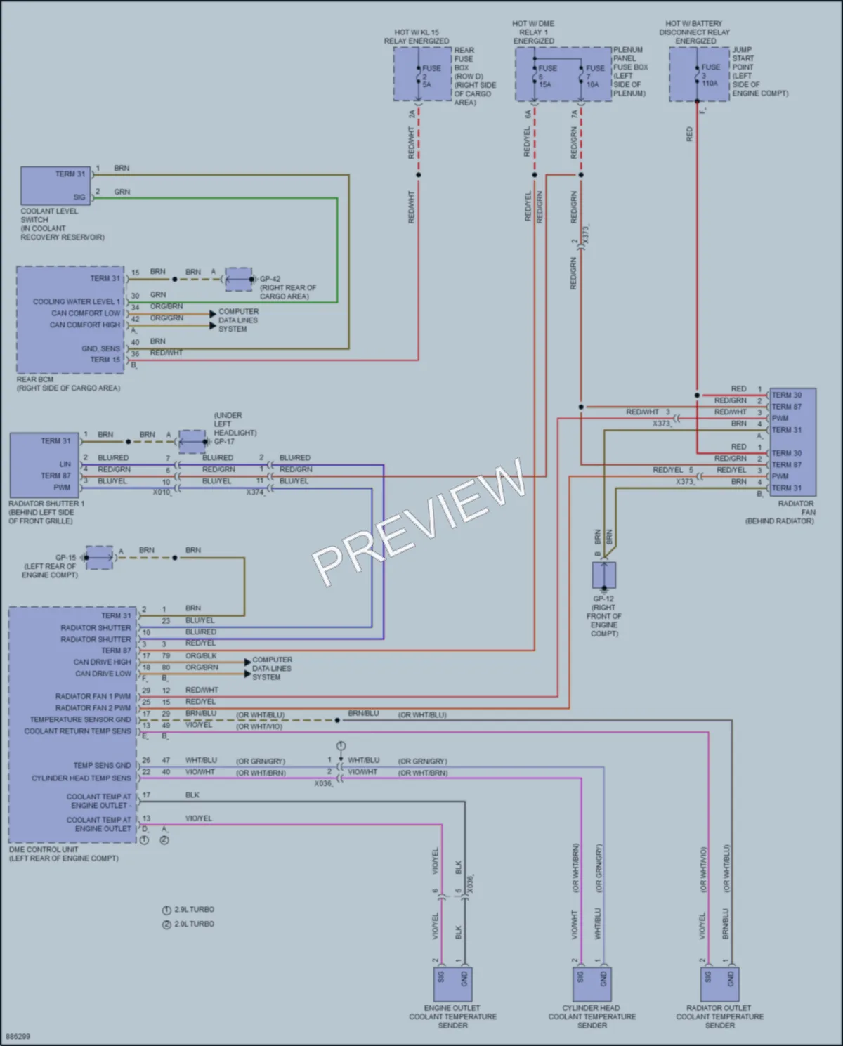 2024 Porsche Macan Cooling Fan wiring diagram preview