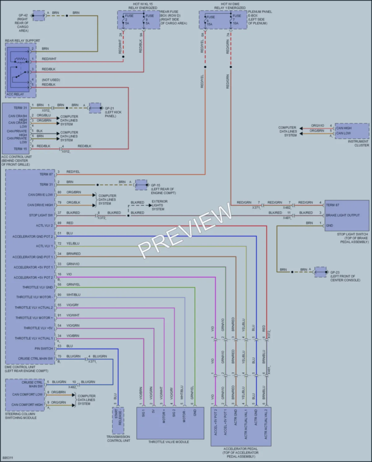 2024 Porsche Macan Cruise Control wiring diagram preview
