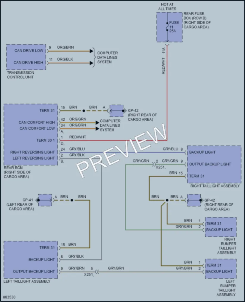 2024 Porsche Macan Exterior Lights wiring diagram preview