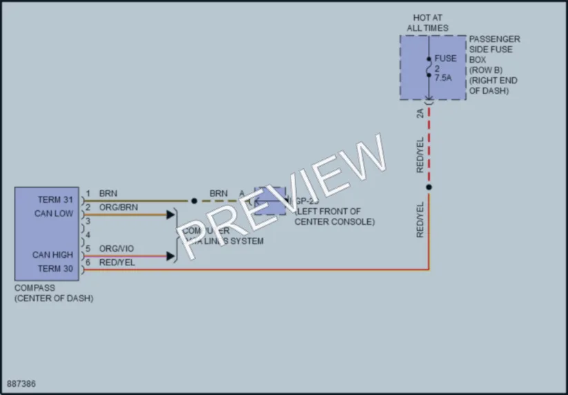 2024 Porsche Macan Instrument Cluster wiring diagram preview