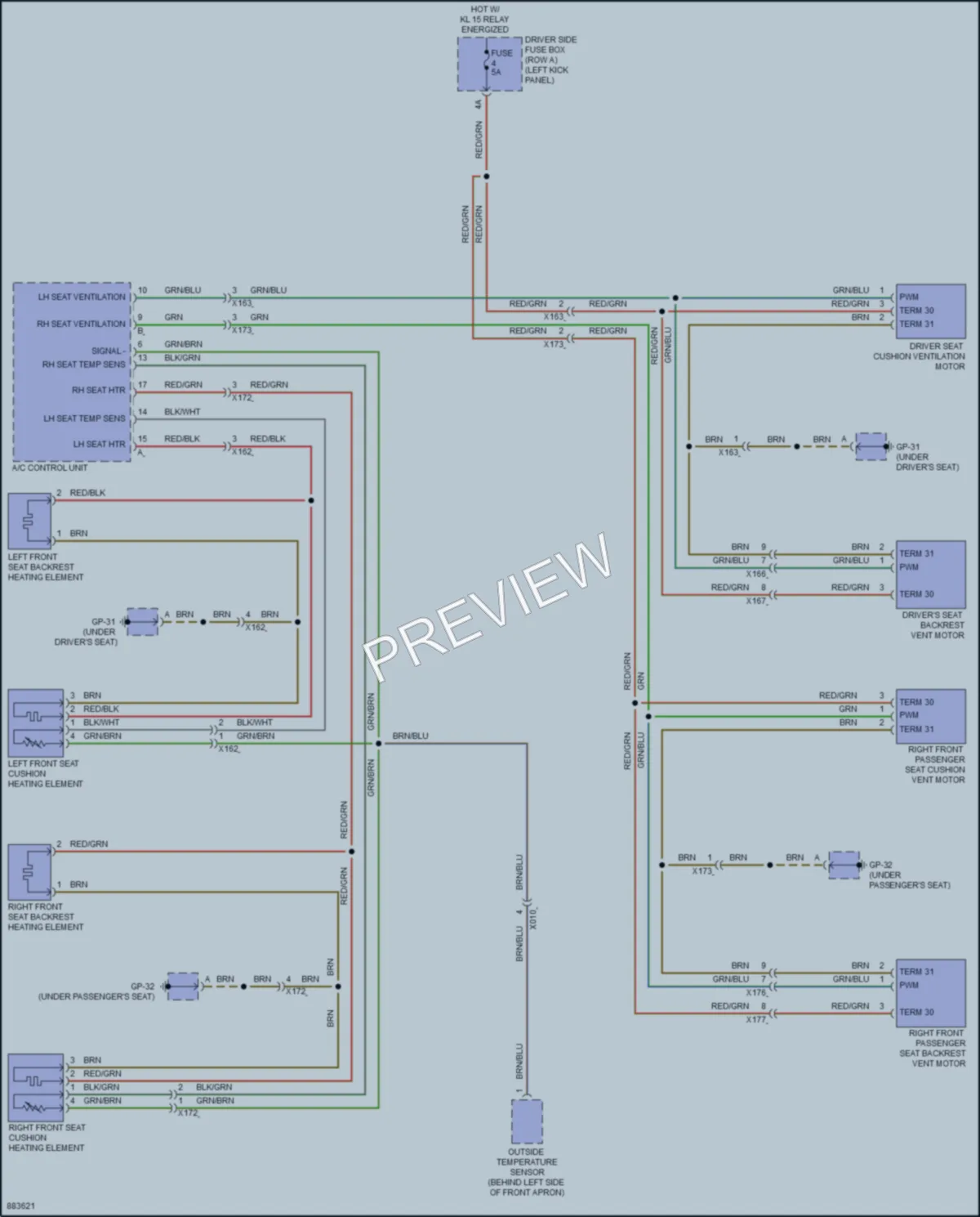2024 Porsche Macan Power Seats wiring diagram preview