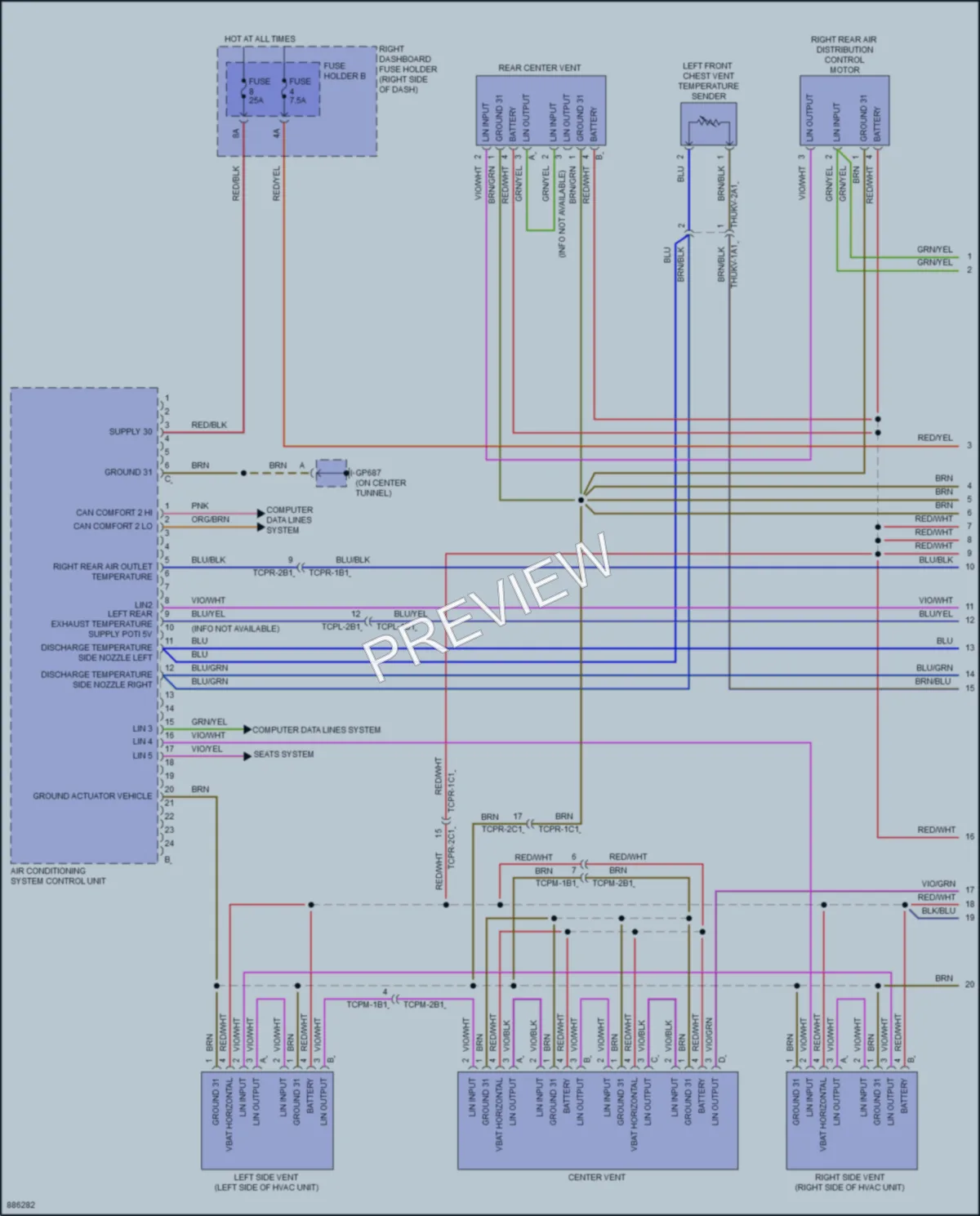 2024 Porsche Panamera Air Conditioning wiring diagram preview