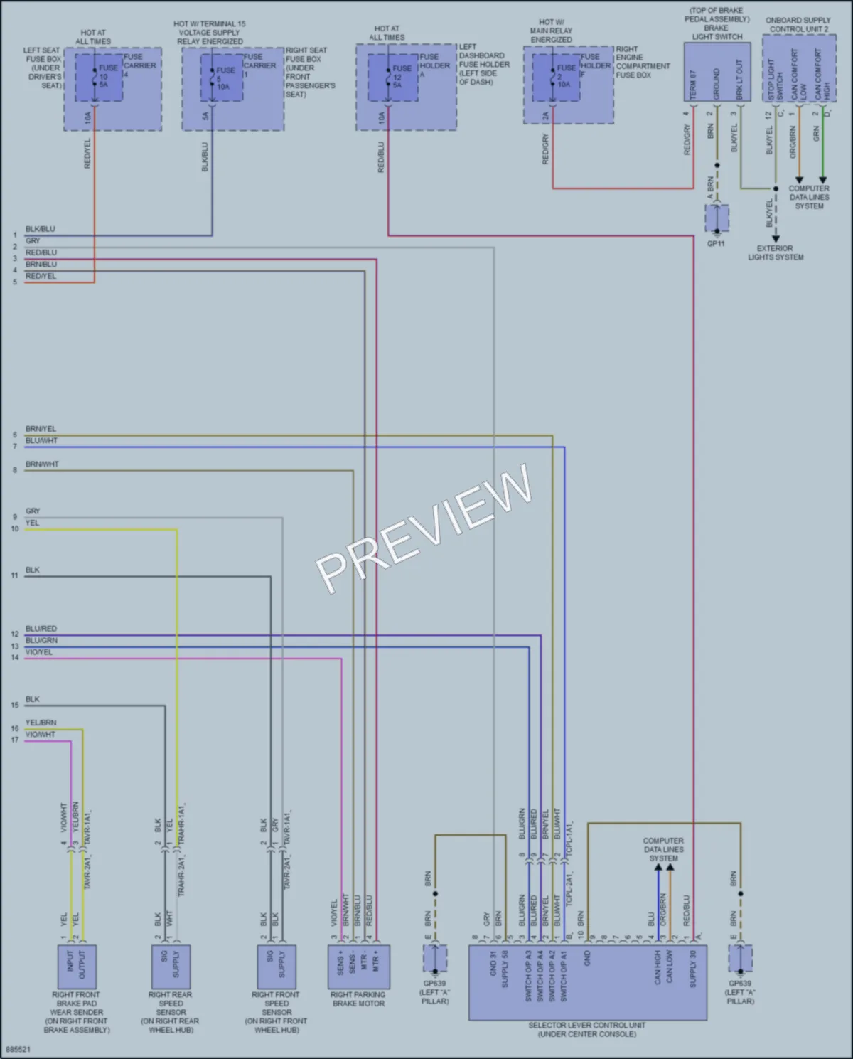 2024 Porsche Panamera Anti Lock Brakes wiring diagram preview
