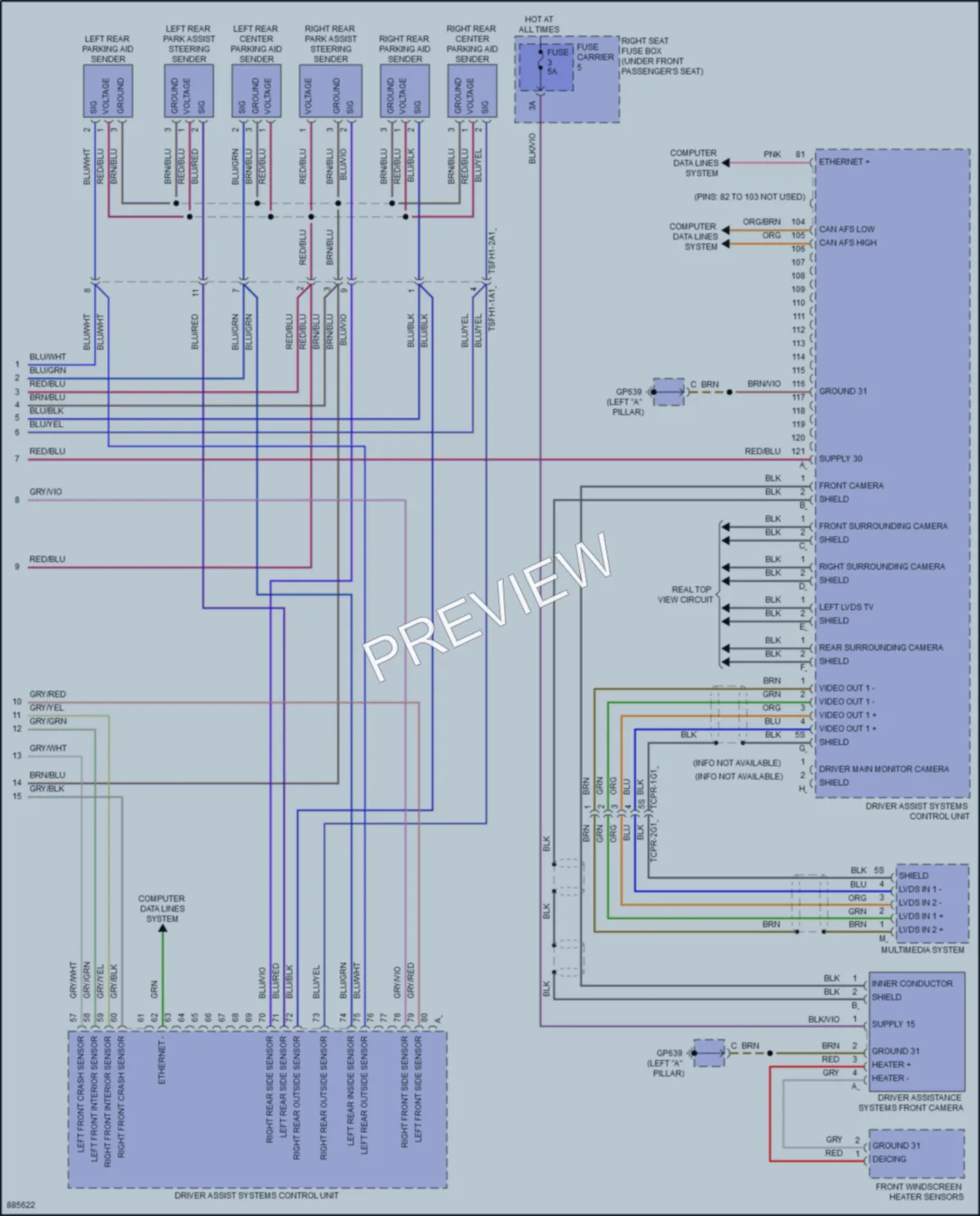 2024 Porsche Panamera Navigation wiring diagram preview