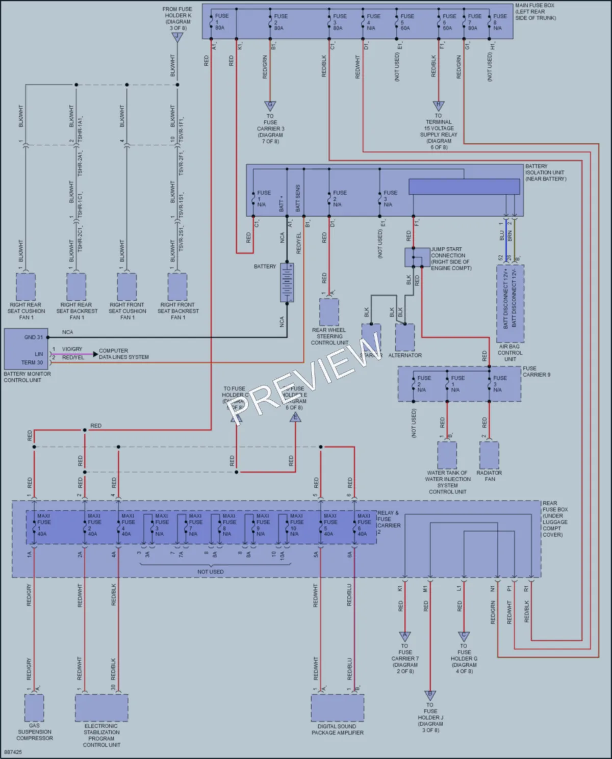 2024 Porsche Panamera Power Distribution wiring diagram preview