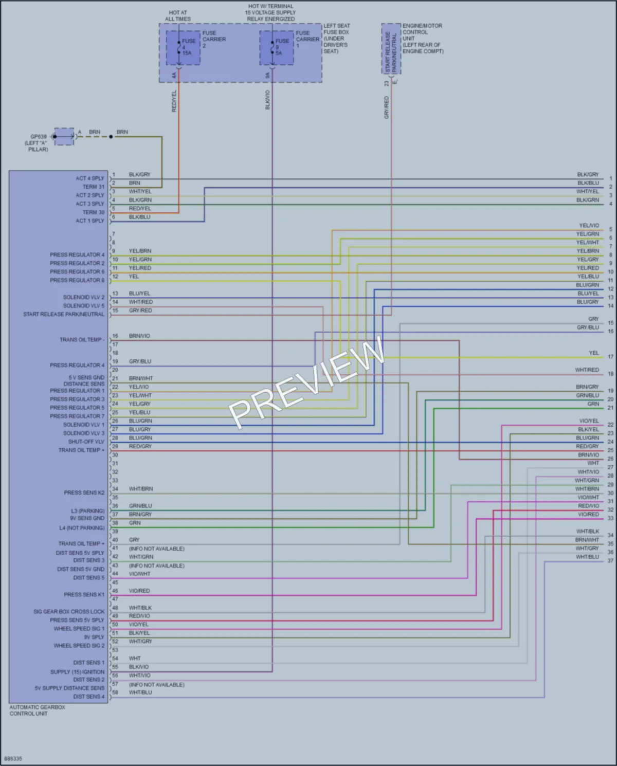 2024 Porsche Panamera Transmission wiring diagram preview