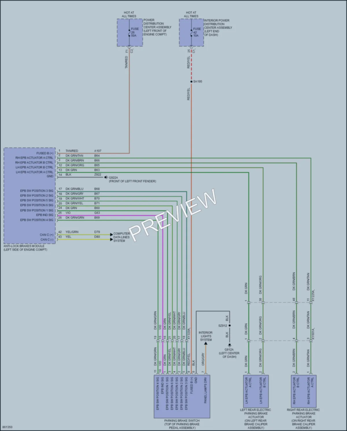 2024 Ram 1500 Shift Interlock wiring diagram preview