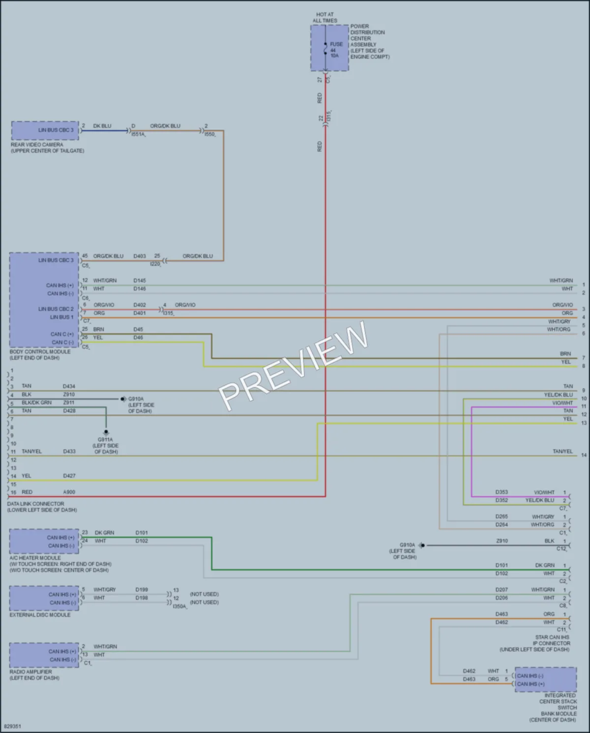 2024 Ram 1500Classic Computer Data Lines wiring diagram preview
