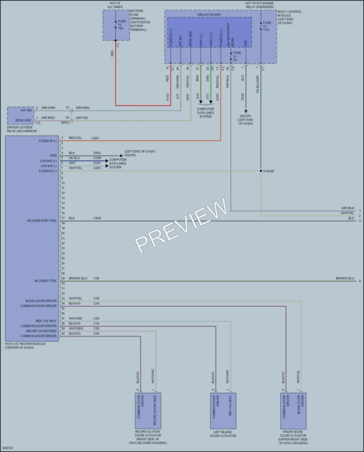 2024 Ram 1500ProMaster Air Conditioning wiring diagram preview