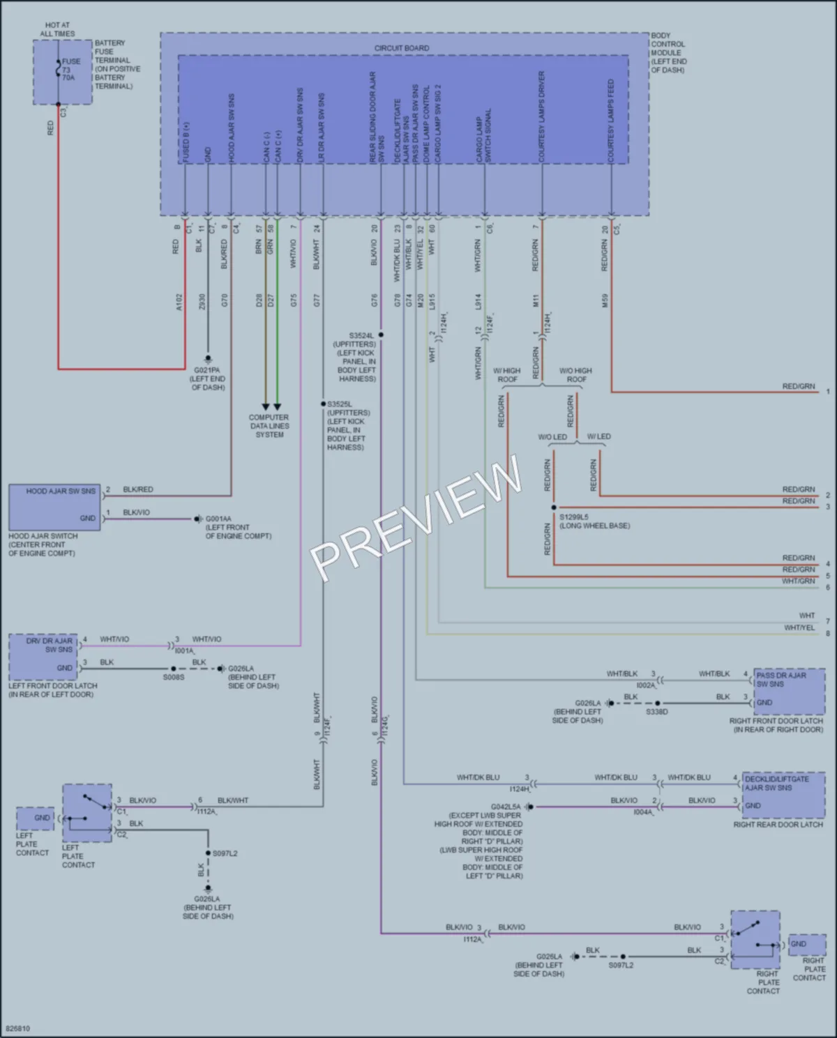 2024 Ram 1500ProMaster Interior Lights wiring diagram preview