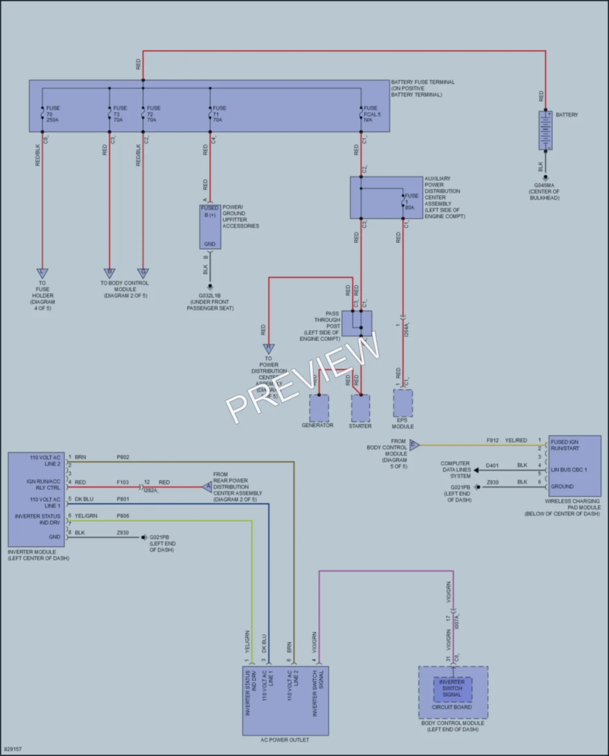 2024 Ram 1500ProMaster Power Distribution wiring diagram preview