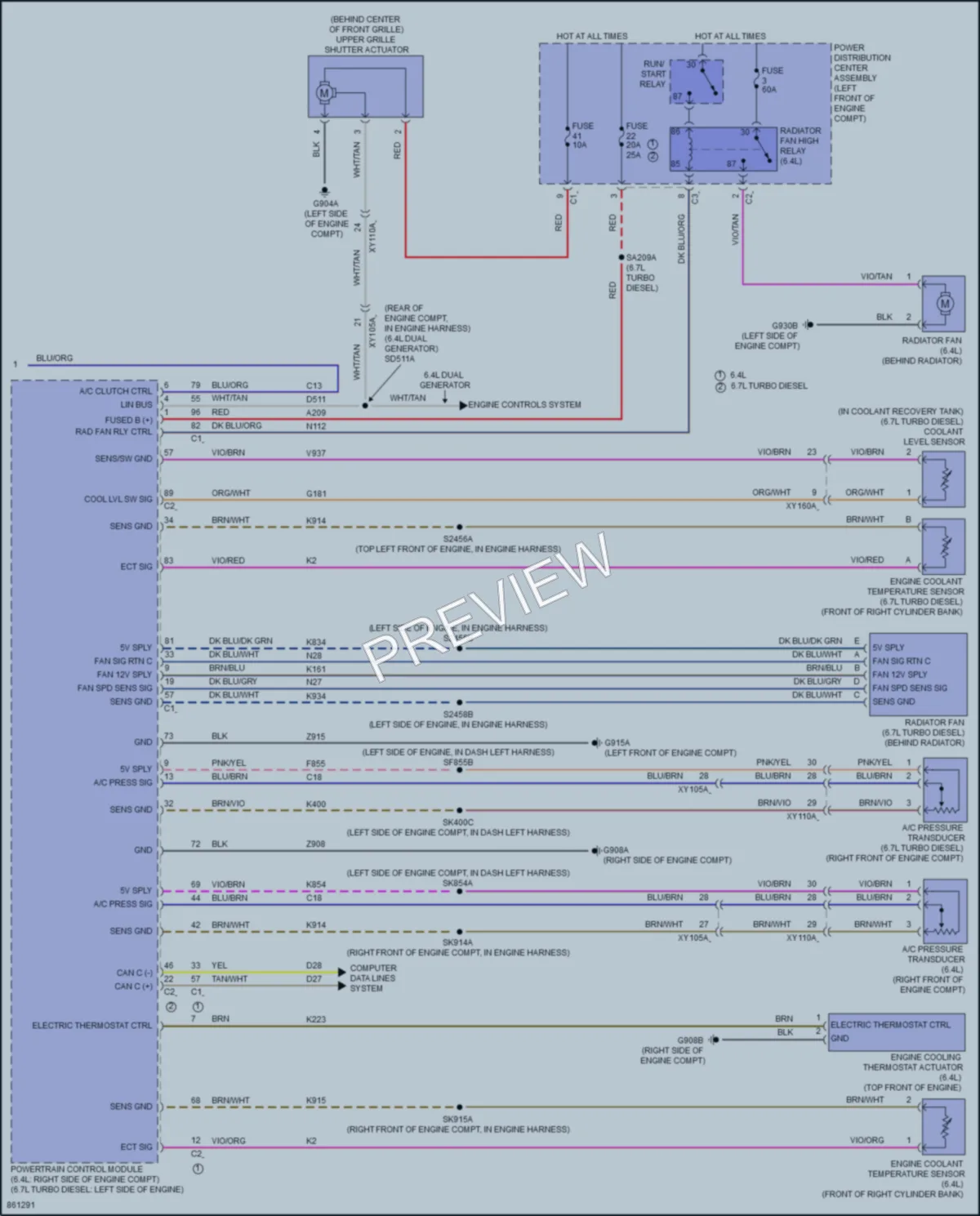2024 Ram 2500 Air Conditioning wiring diagram preview