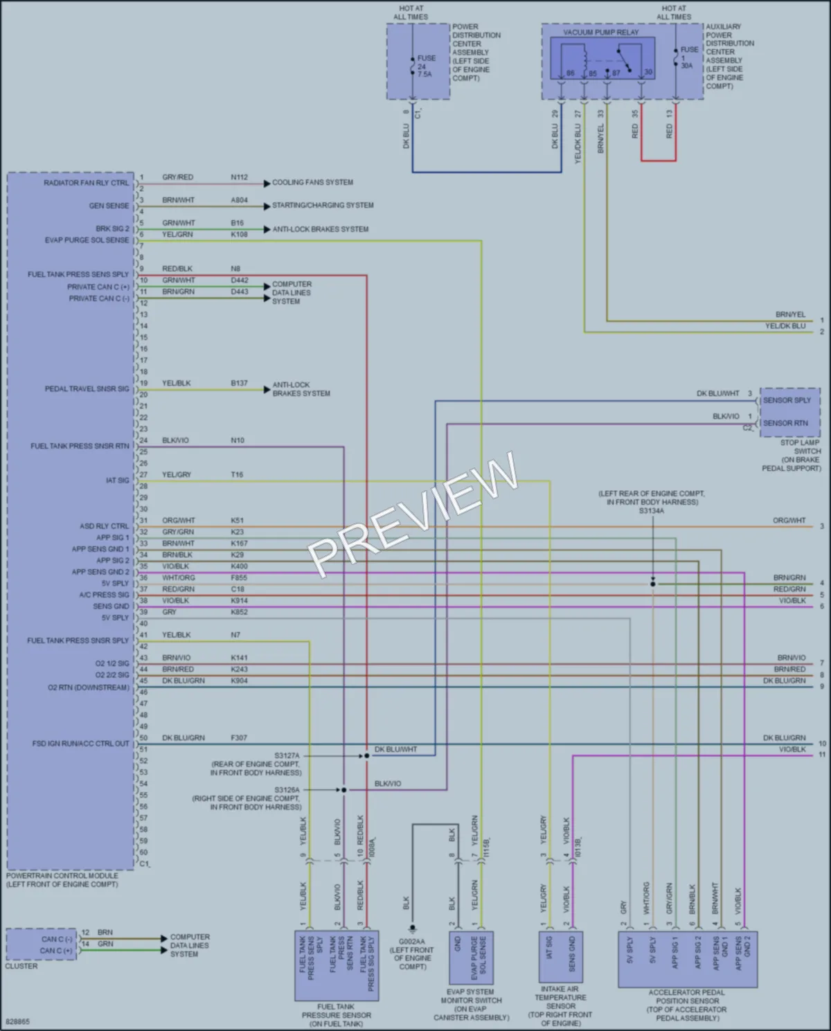 2024 Ram 2500ProMaster Engine Performance wiring diagram preview