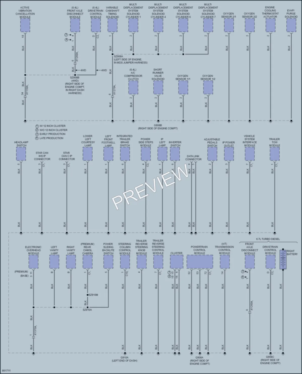 2024 Ram 3500 Ground Distribution wiring diagram preview
