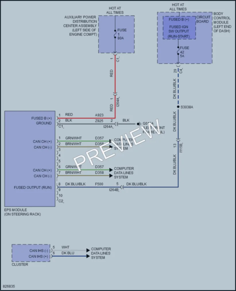 2024 Ram 3500ProMaster Electronic Power Steering wiring diagram preview