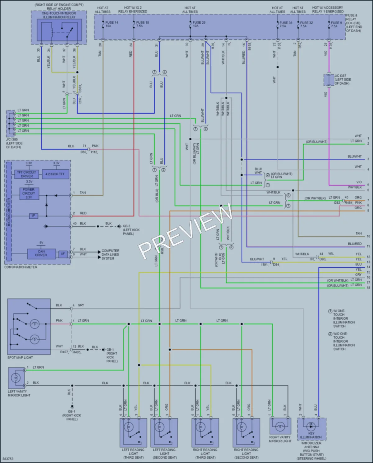 2024 Subaru Ascent Interior Lights wiring diagram preview