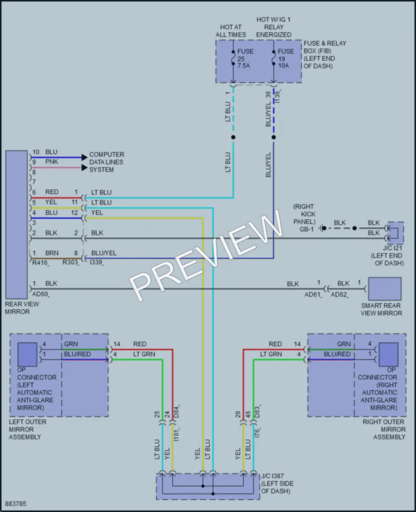 2024 Subaru Ascent Power Mirrors wiring diagram preview