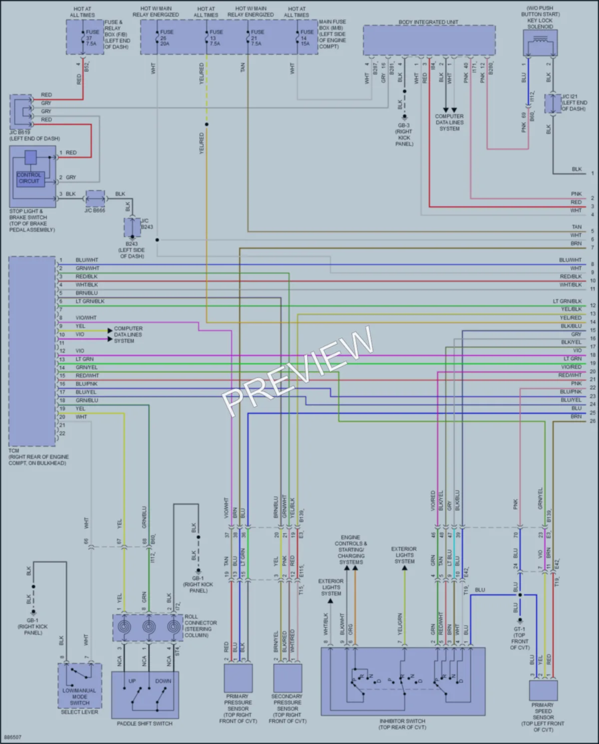 2024 Subaru Ascent Transmission wiring diagram preview