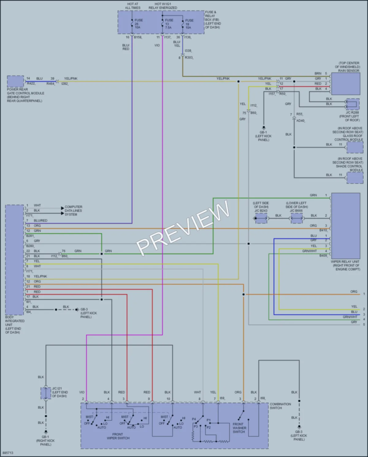2024 Subaru Ascent Wiper Washer wiring diagram preview