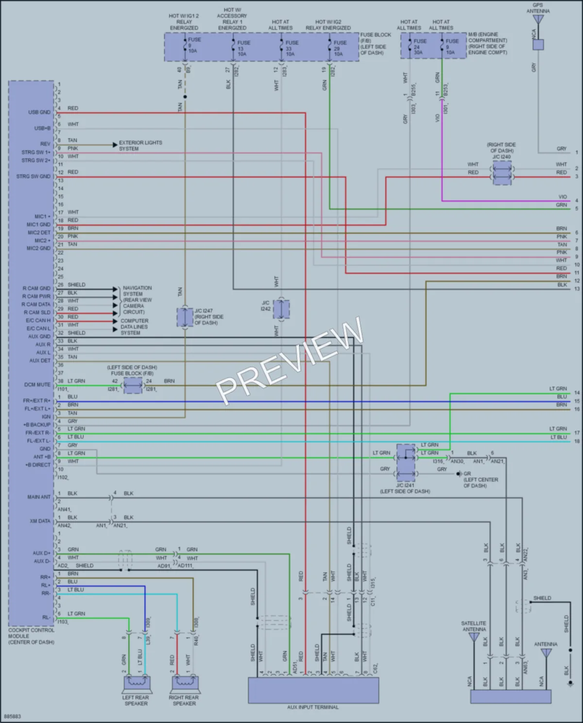 2024 Subaru BRZ Radio wiring diagram preview